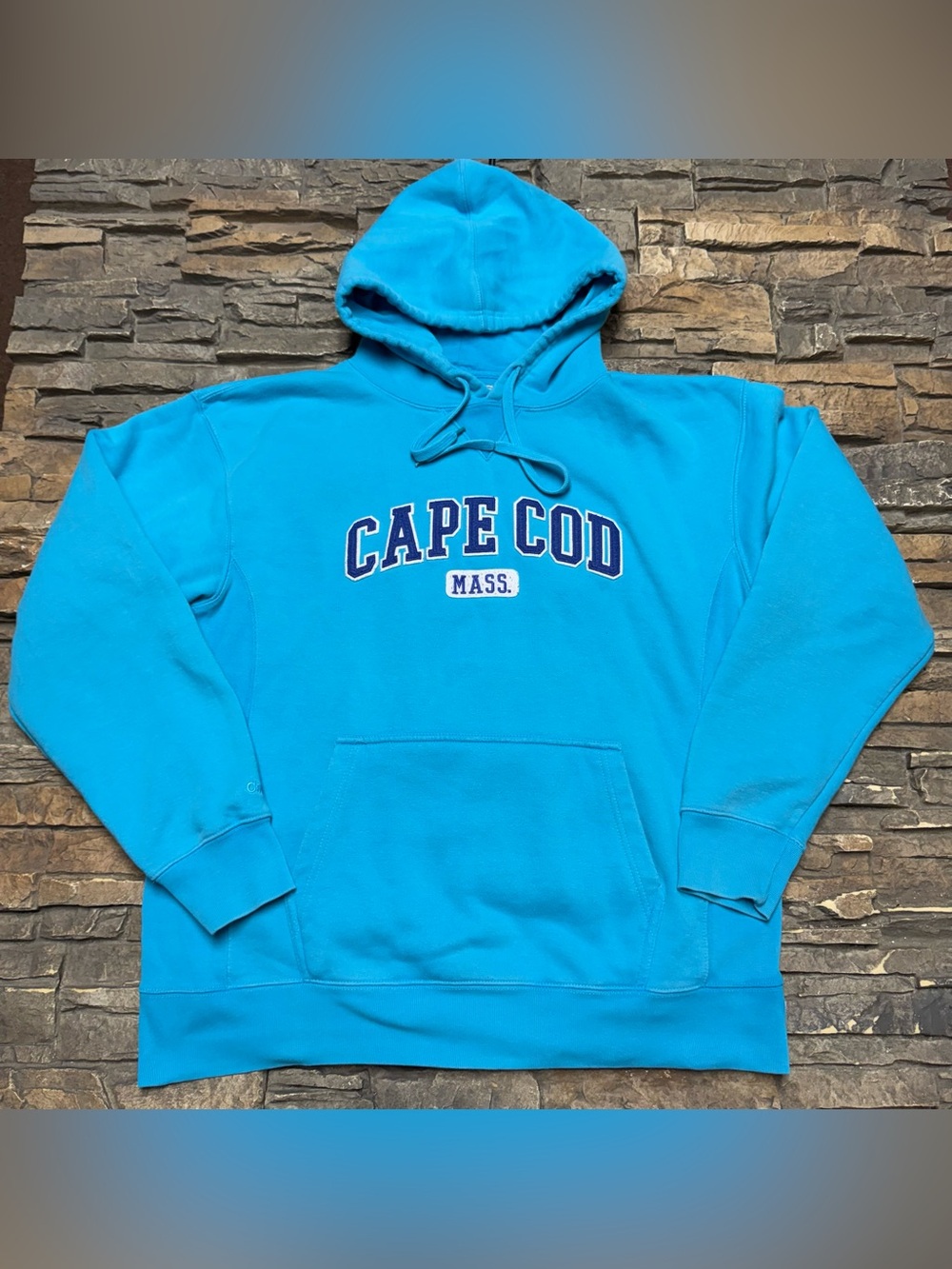 Cuffy's Cape Cod Hoodie Sweatshirt Women Large Blue Pullover Beach Massachusetts